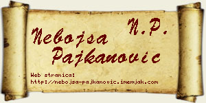 Nebojša Pajkanović vizit kartica